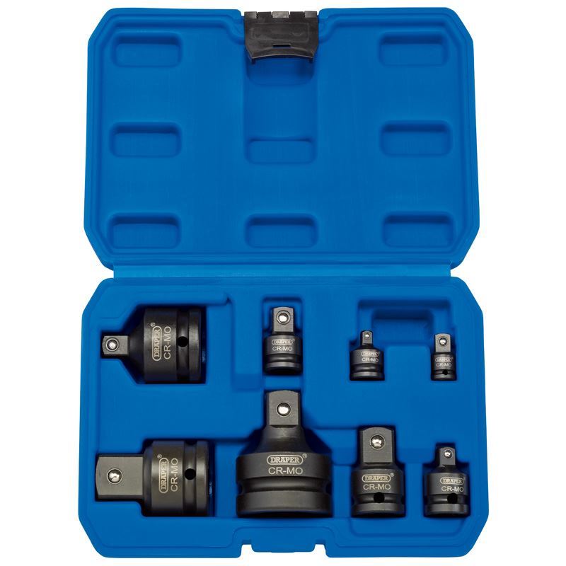 Draper Expert 8 Piece Combination Drive Impact Socket Adaptor Set in Case 83271