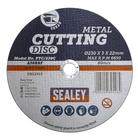 Sealey Cutting Disc 230 x 3mm 22mm Bore PTC/230C