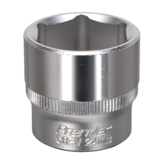 Sealey WallDrive Socket 24mm 3/8"Sq Drive S3824