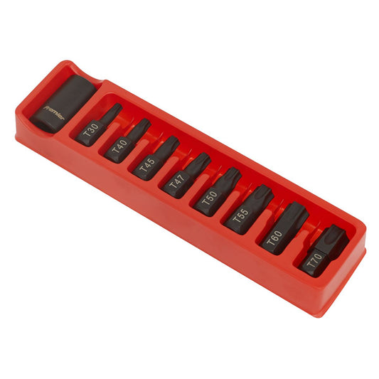 Sealey Impact TRX-Star* Bit & Holder Set 9pc 1/2"Sq Drive AK5610