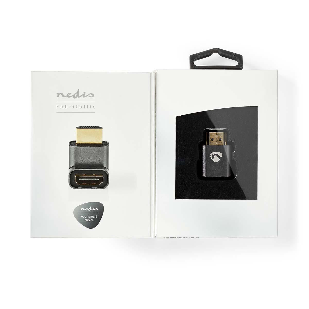 Nedis 270° HDMI Female to HDMI Male 270 Degree Coupler Gold Plated Gunmetal ARC - CVTB34902GY