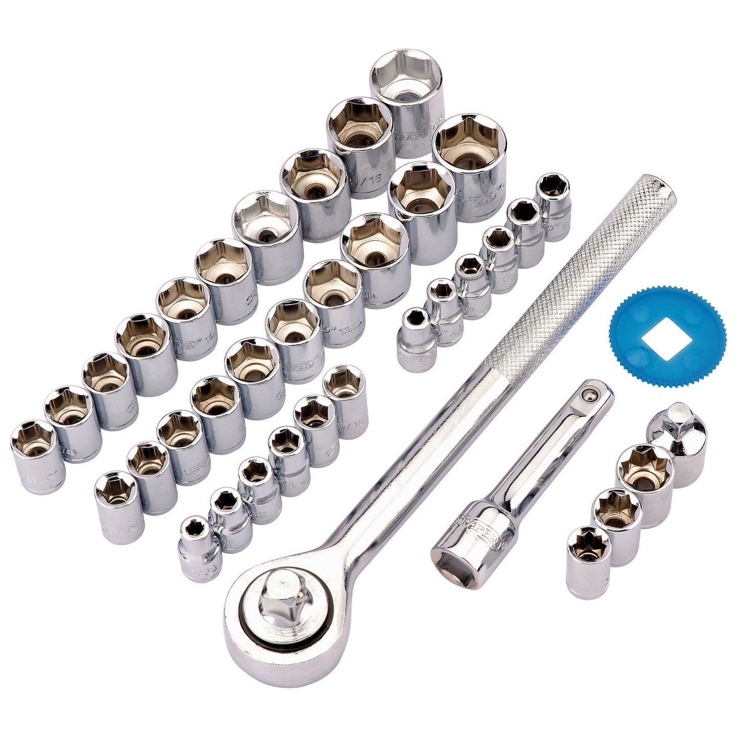 Draper Redline 1/4, 3/8" Sq Dr. Socket Set (39 Piece) | 68836