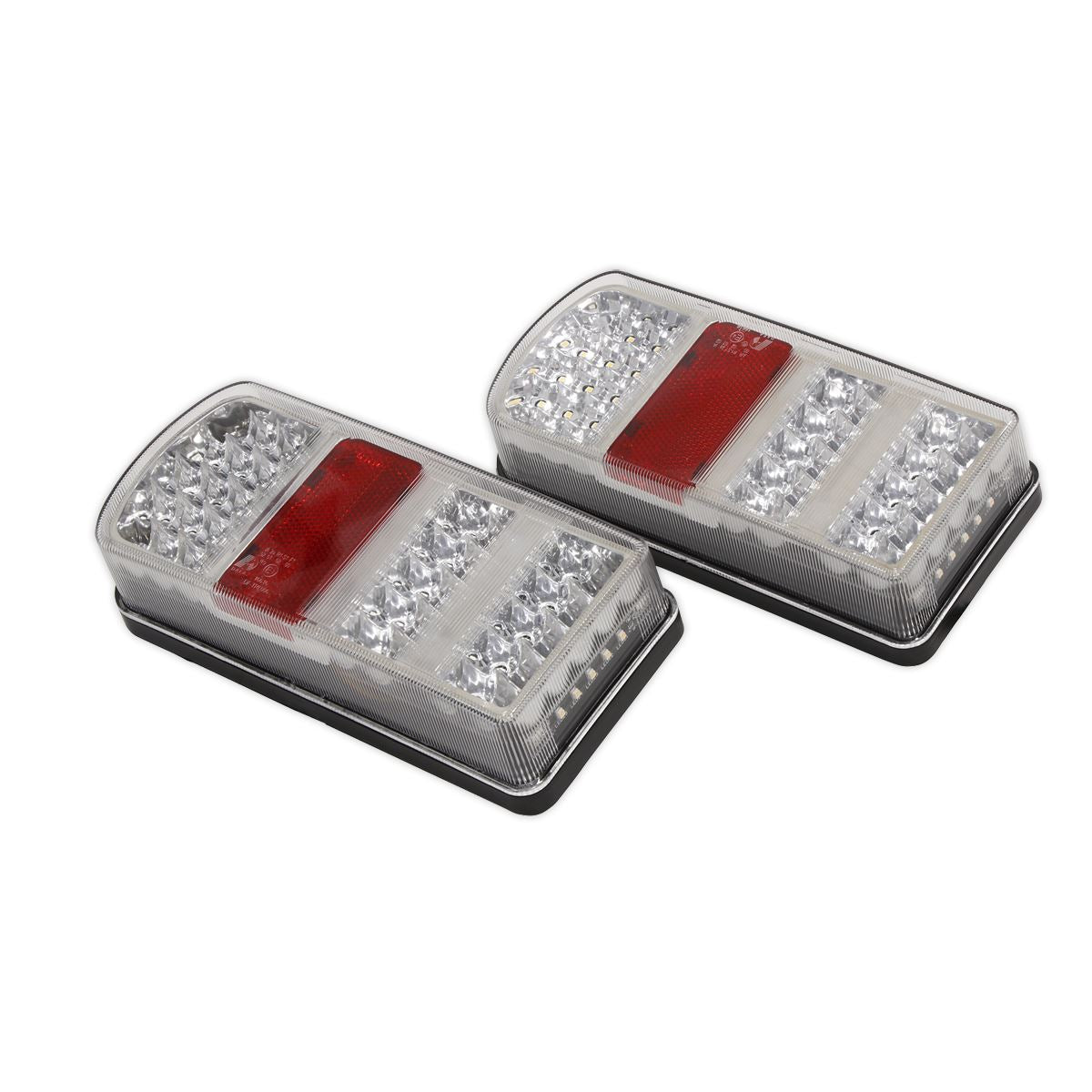Sealey Rear Rectangle Lamp Cluster (Pair) LED 12V TB19LED