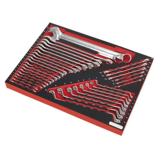 Sealey Tool Tray with Spanner Set 35pc TBTP03