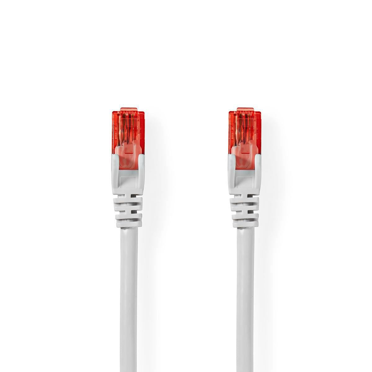 Nedis CAT6 Cable RJ45 Male to Male U/UTP 3m Round PVC White (CCGP85200WT30)