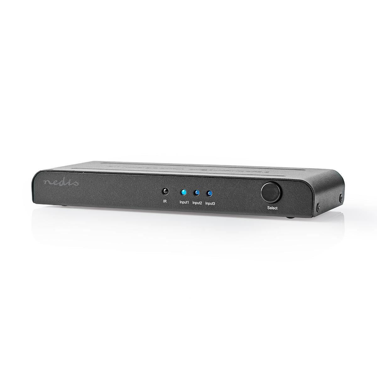 Nedis HDMI Switch 3-Port to 3x HDMI Input 1x HDMI Output 4K2K@60FPS/HDCP2.2 - VSWI3473AT