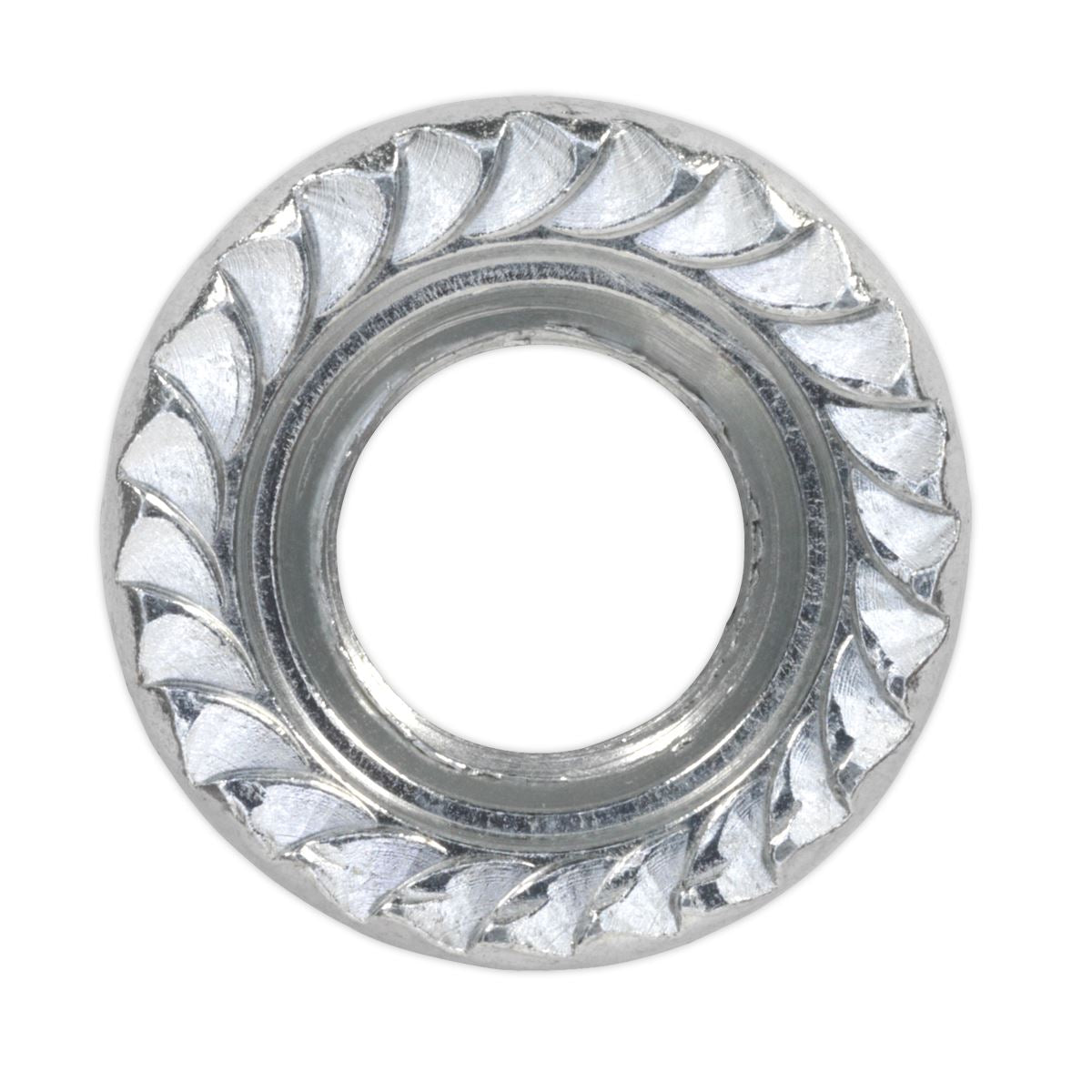 Sealey Flange Nut Serrated M10 Zinc Pack of 100 FN10