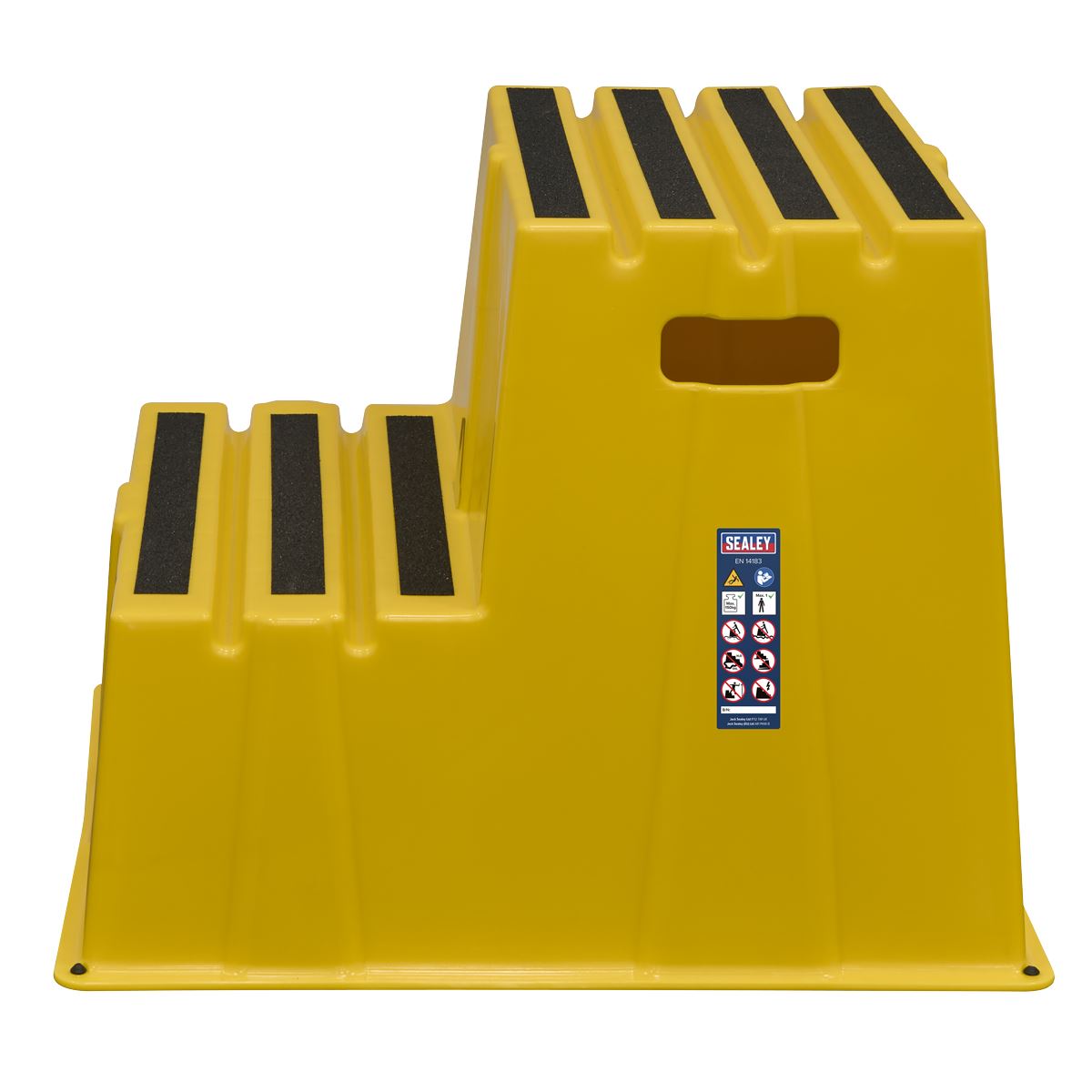 Sealey Heavy-Duty 2-Step Safety Steps with Anti-Slip Treads 150kg Capacity