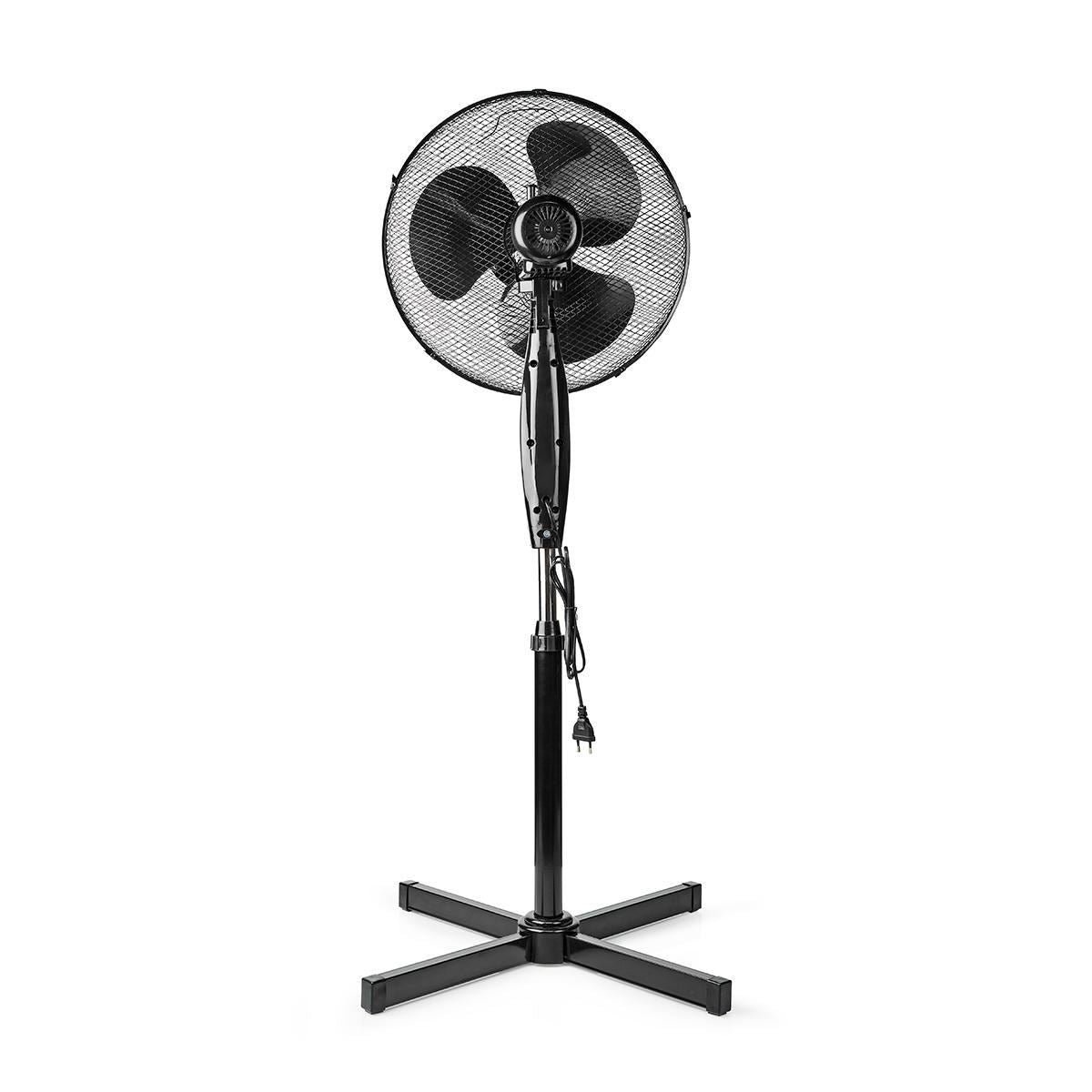 Nedis Stand Fan Diameter 40 cm 3-Speed Oscillation 45W Adjustable height Black