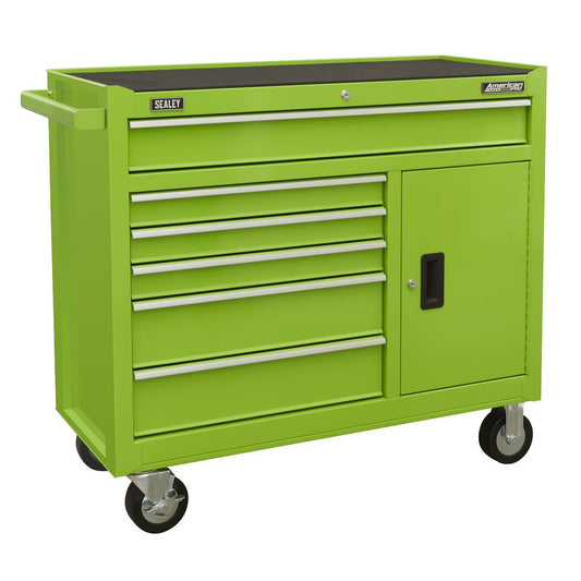 Sealey Rollcab 6 Drawer with Ball Bearing Slides - Green AP4106HV