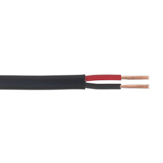 Sealey Auto Cable Thick Wall Flat Twin 2 x 1mm 14/0.30mm 30m Blk AC1430TWTK
