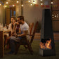 Dellonda Chiminea, Wood Burner, Heater for Outdoors W45cm x H150cm - Black Steel DG105