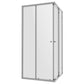 Baridi Corner Shower Entry Enclosure 800 x 800 x 1850mm with 6mm Tempered Glass - Chrome DH298