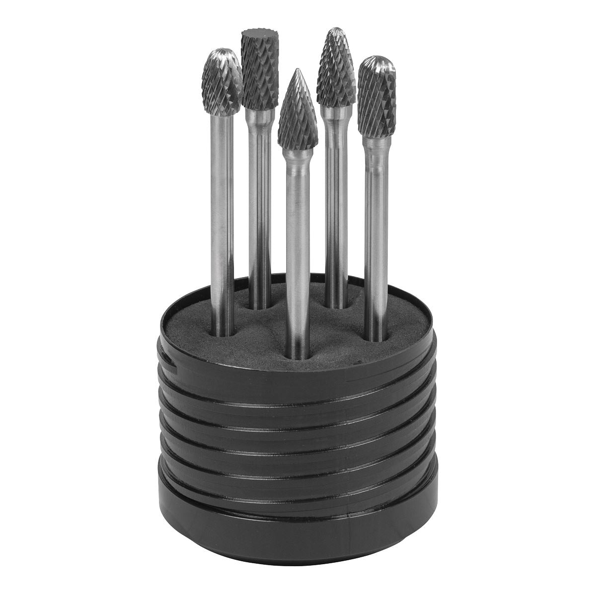 Sealey Tungsten Carbide Rotary Burr Set Extra-Long 5pc SDBK5XL