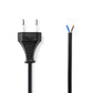 Nedis Power Cable Euro Plug to Open Cable End 2m Black PCGP11700BK20