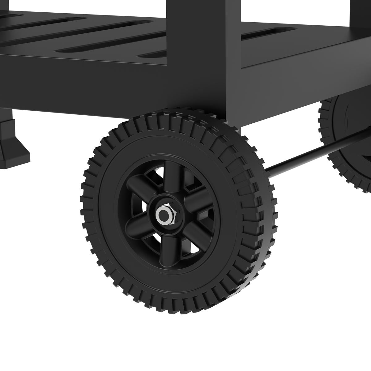Dellonda Charcoal Grill BBQ Smoker and Trolley with 2 Side Shelves - Black DG283