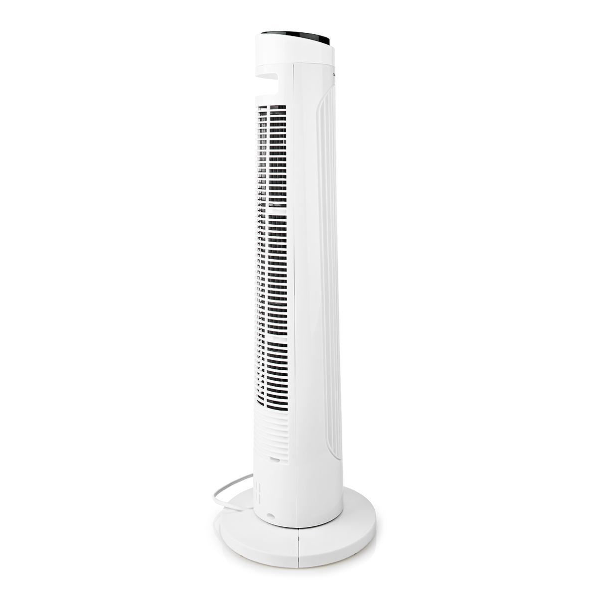 Nedis Tower Fan Height 76 cm 3-Speed Oscillation 50W Remote control White/Black - FNTR13CWT40