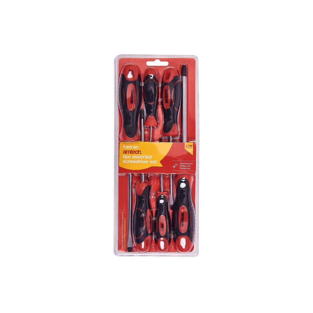6 Piece Screwdriver Set Mechanic Engineer Tool Kit Slotted Phillips Ph1 Ph2 Ph3 - L0660