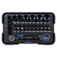 Premier Black Go-Through Lock-On Low Profile Socket & Bit Set 1/4"Sq Drive 31pc
