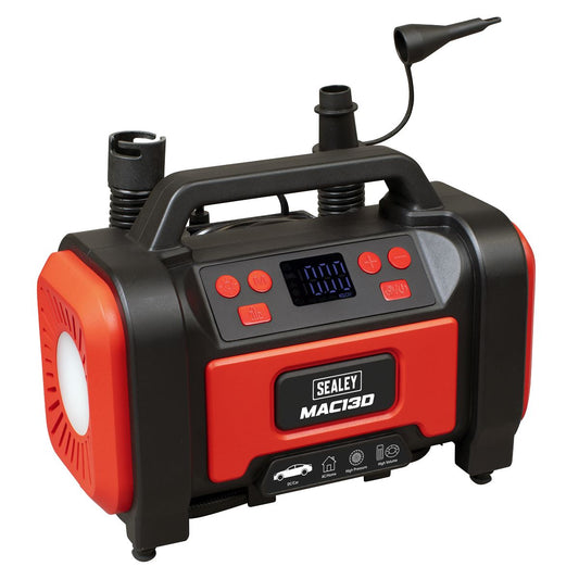 Sealey Tyre Inflator & High-Volume Air Pump 12V/230V AC MAC13D