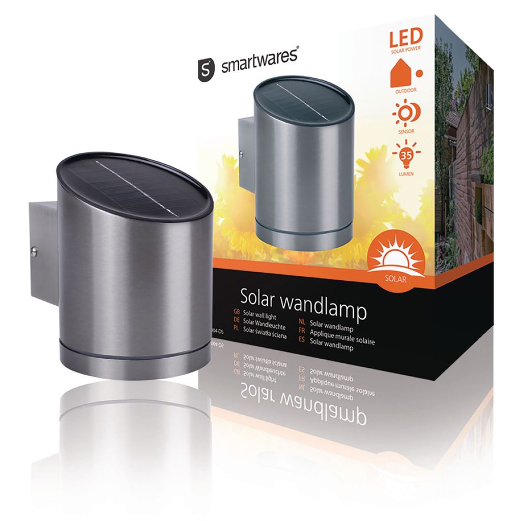 Ranex Solar Wall Light LED Silver 1003079 Solar Light - RA-1003079