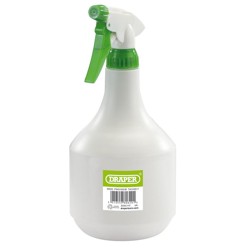 Draper Plastic Spray Bottle (1000ml) PWS1000/B - 80620