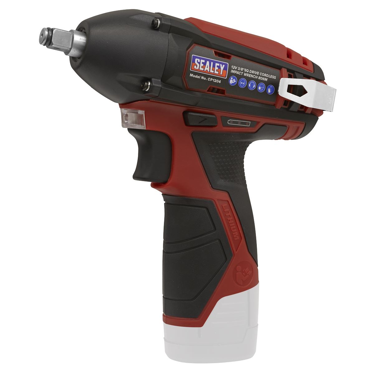 Sealey Impact Wrench Kit 3/8"Sq Drive 12V Lithium-ion - 3 Batteries CP1204KITB