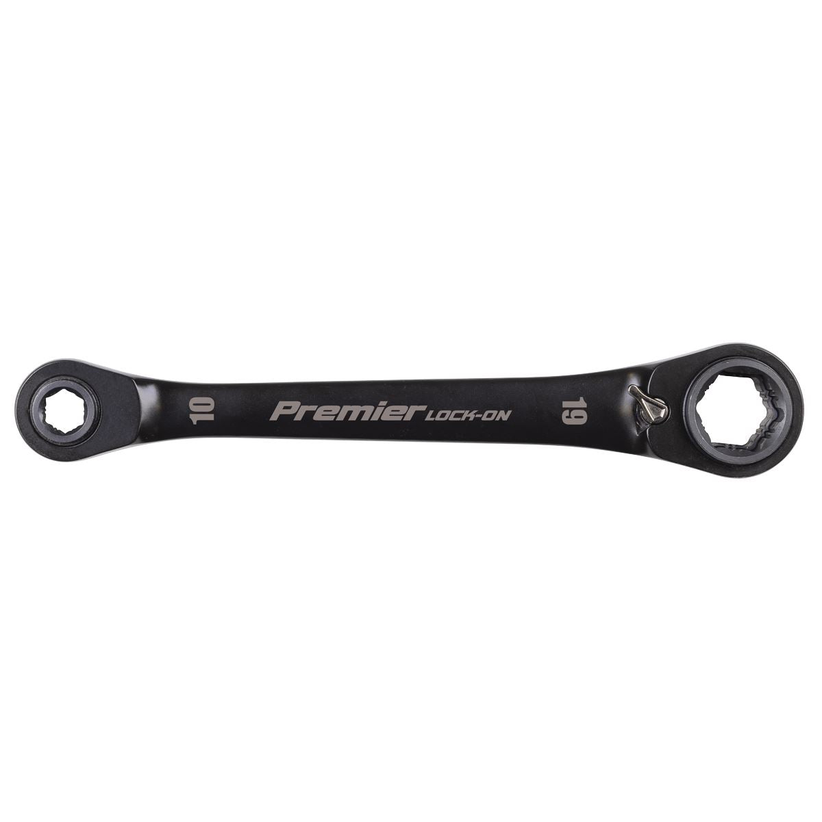 Sealey Premier Black 4-in-1 Reversible Lock-On� Ratchet Ring Spanner AK63923