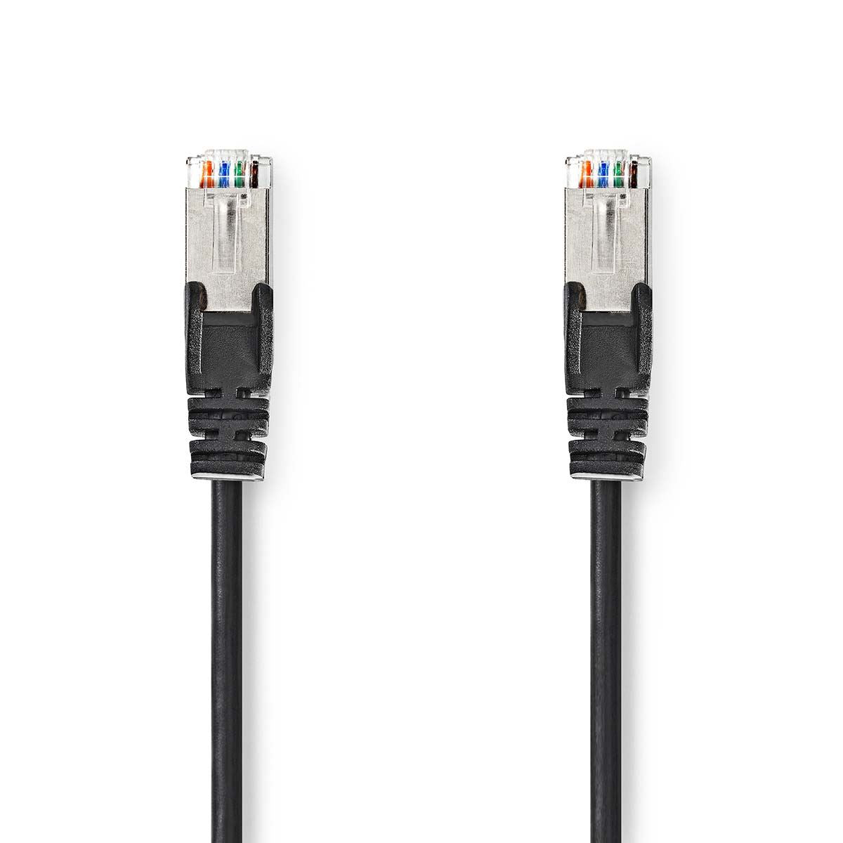 Nedis CAT5e Cable SF/UTP RJ45 Male to Male 5m Round PVC Black
