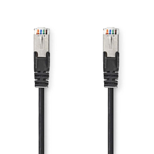 Nedis CAT5e Cable SF/UTP RJ45 Male to Male 5m Round PVC Black