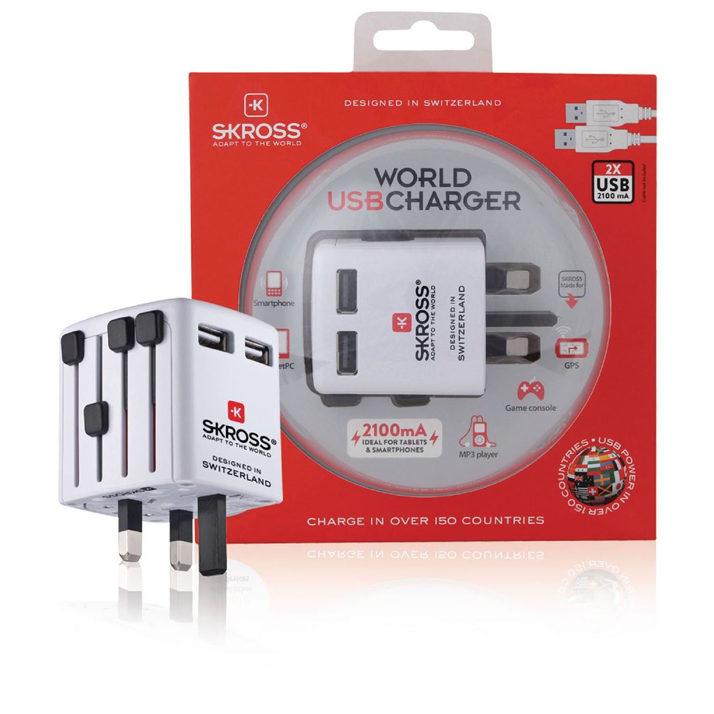 Skross Travel Adapter World USB Unearthed 1302320 Travel Adapter