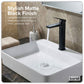 Baridi High Basin Mixer Tap with Clicker Waste - Matt Black DH395