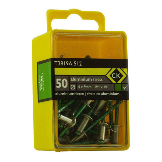 CK Tools Pop Rivets Aluminium 3.8x9mm Box Of 50 T3819A 512