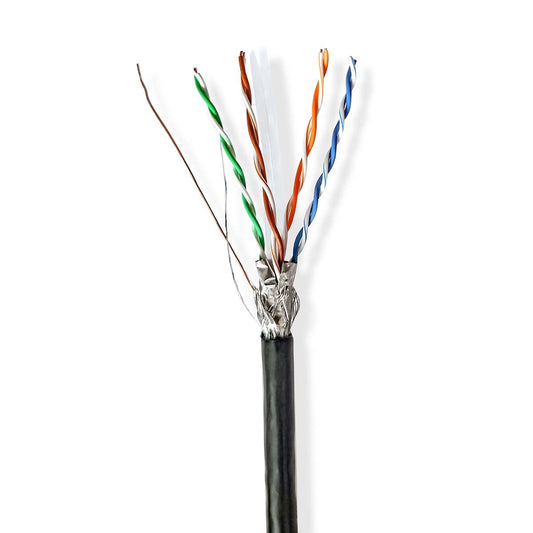 Nedis Network Cable Roll CAT6 Solid S/FTP CCA 100m Outdoor Round PE Gift Box