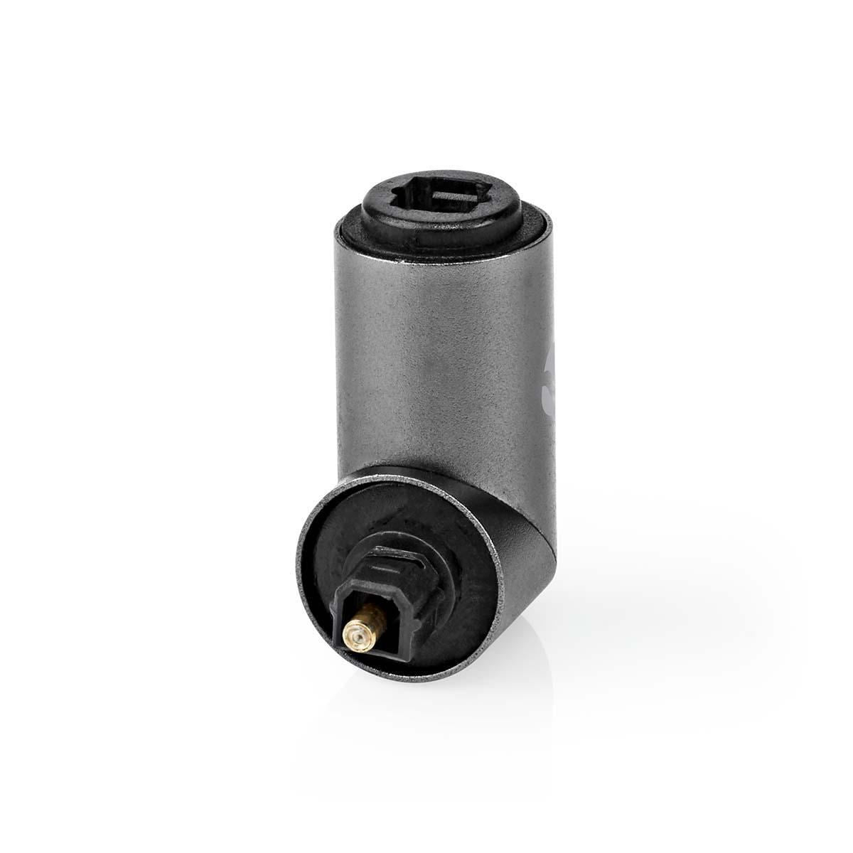 TosLink AdapterTosLink FemaleTosLink MaleAngled 90°AluminiumGunmetal1pcsBox - CATB25920GY