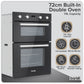Baridi 72cm Built-Under Double Oven, 74L Capacity, Energy Rating A - Black DH278