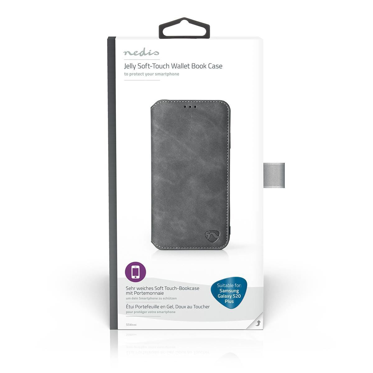Nedis Soft Wallet Book for Samsung Galaxy S20 Plus Black
