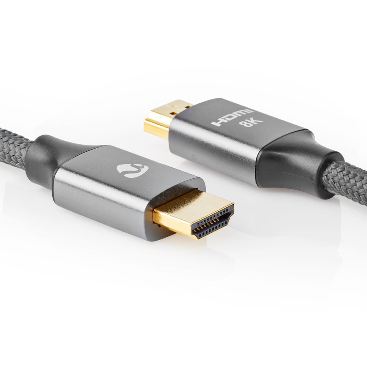 Ultra High Speed HDMI Cable HDMI Connector to HDMI Connector Braided Cable 1m - CVTB35000GY10