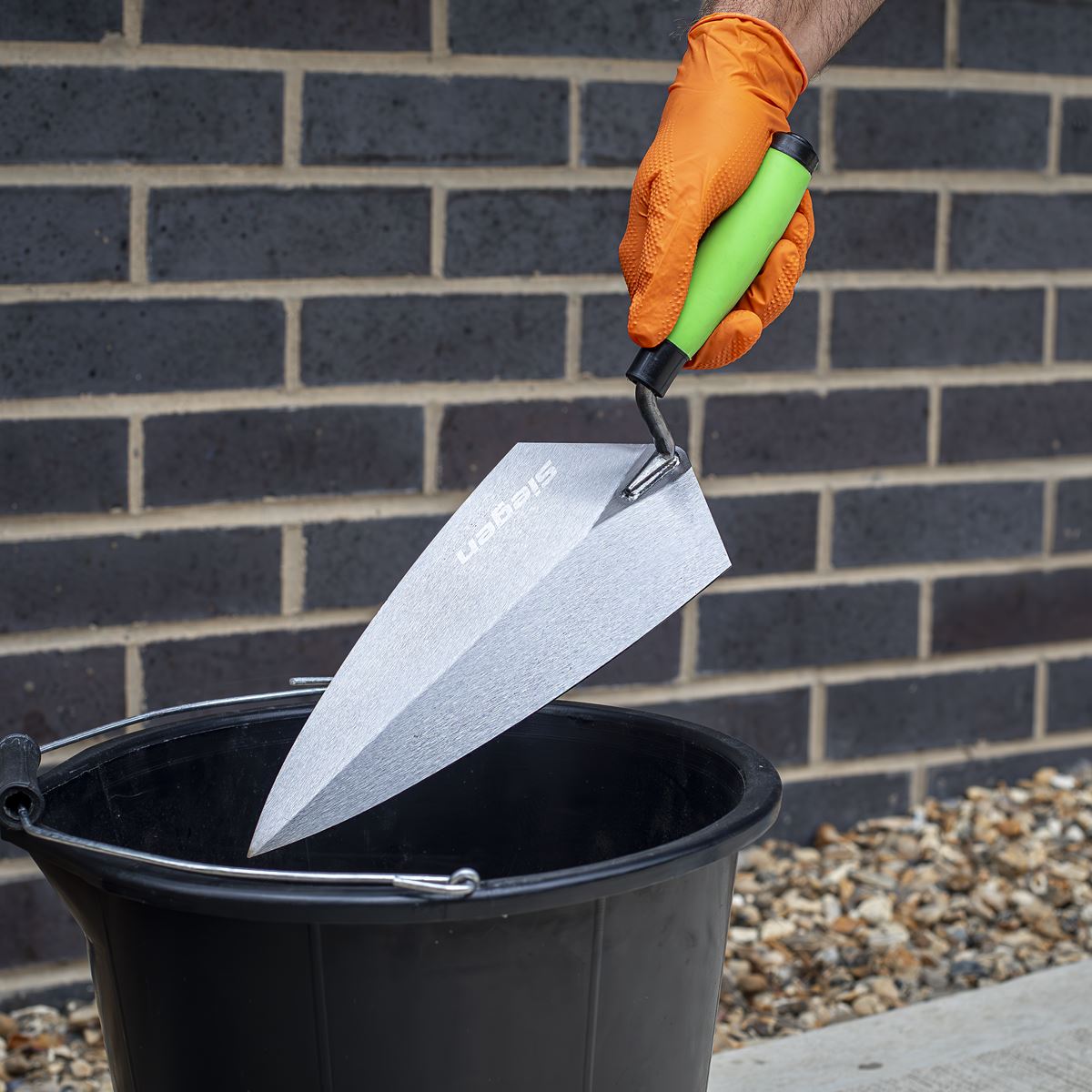 Sealey Siegen Carbon Steel Philadelphia Pattern Brick Trowel, Soft Grip 280mm