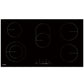 Baridi Integrated Ceramic Hob with 5 Cooking Zones 90cm - Black Glass DH389