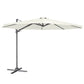 Dellonda Cantilever Parasol with 360� Rotation, Tilt & Cover 3m - Cream DG268