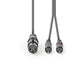 Nedis XLR Audio Cable XLR 3-Pin Female to 2x RCA Male 1.5m Grey COTH15220GY15