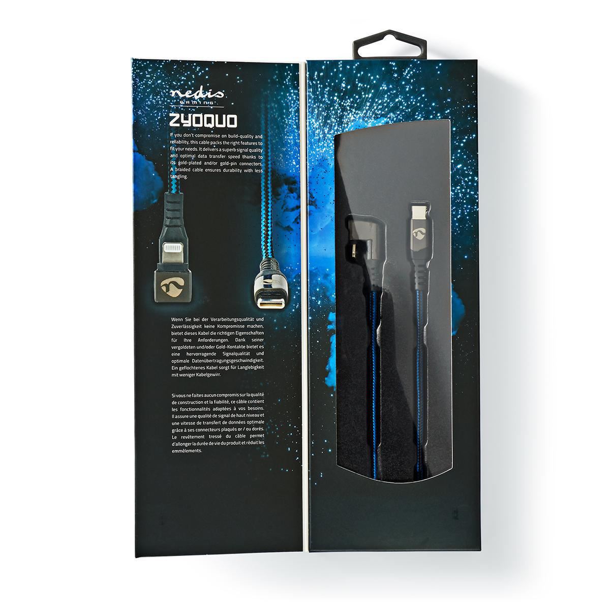Nedis USB Cable USB 2.0 Apple Lightning 8-Pin USB Type-C Male 480 Mbps 60W 1m - GCTB39650AL10