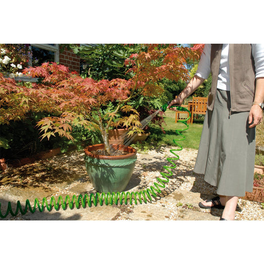 Draper 83986 30m Garden Recoil Water Hose & 5 Pattern Spray Gun & Tap Connector