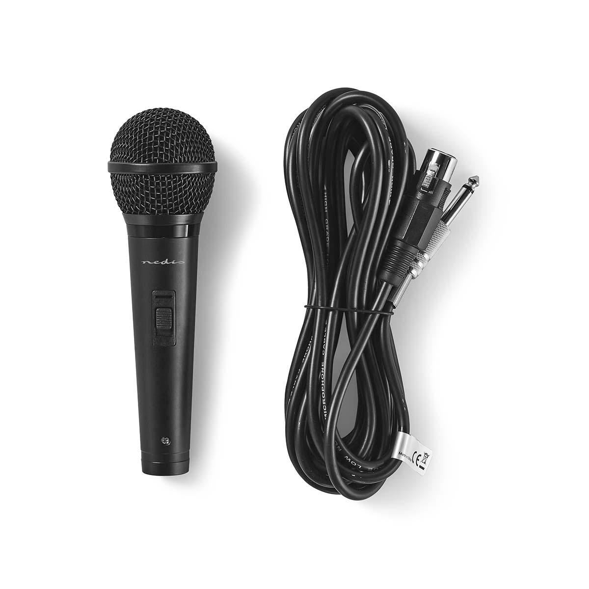 Nedis Wired Microphone -72dB +/-3dB Sensitivity 85 Hz to 11 kHz 5.0 m MPWD25BK