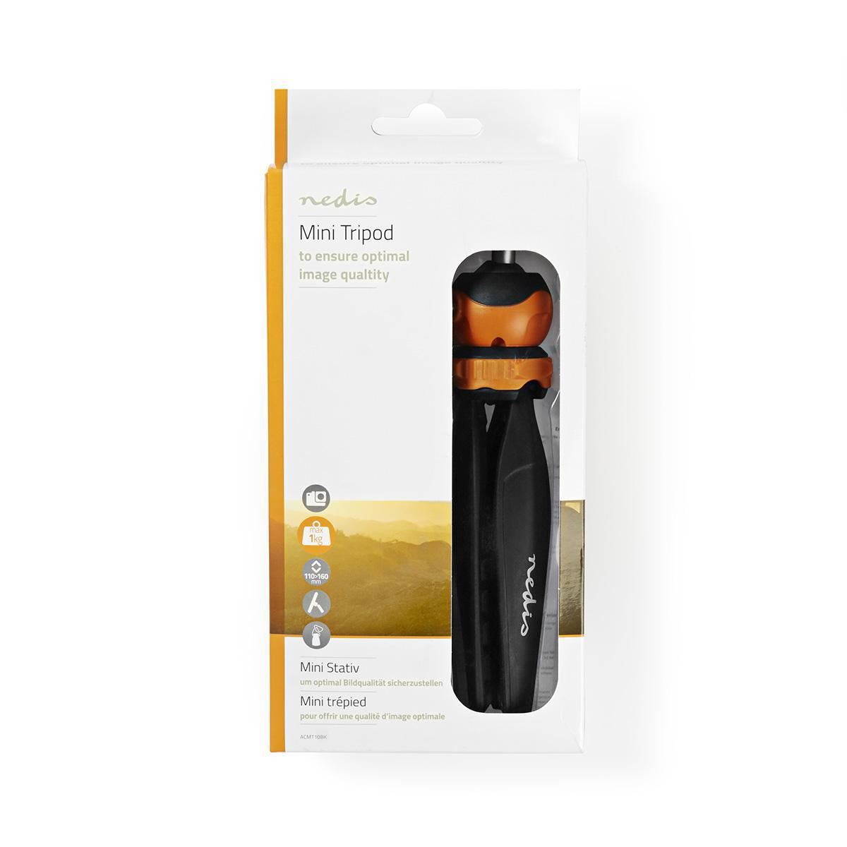 Nedis Tripod Max 1.5 kg 16cm Black/Orange ACMT10BK