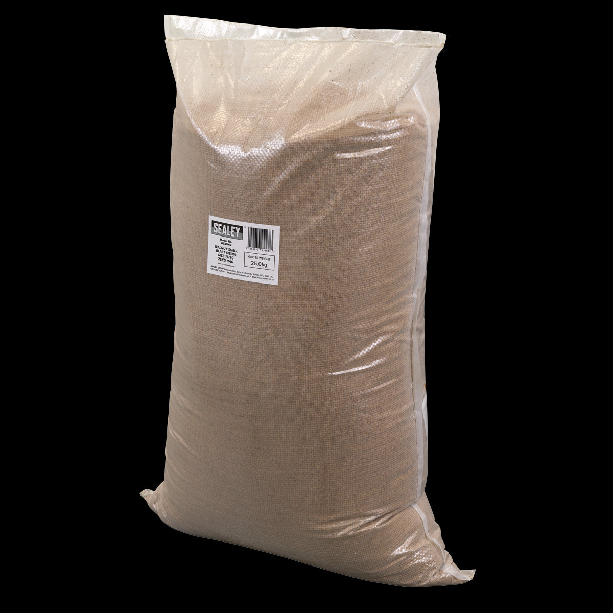 Sealey Walnut Shell Blast Media - Size 16/30 - 25kg Bag WS25KG