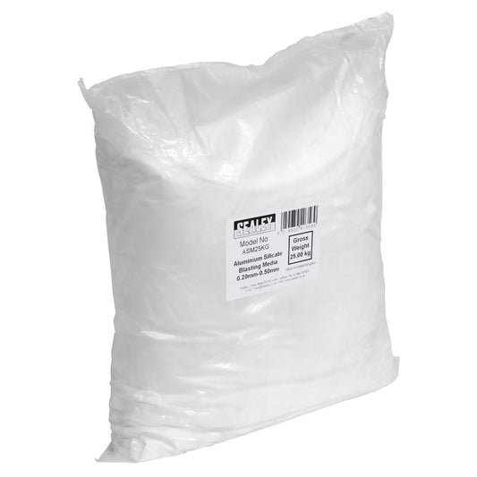 Sealey Aluminium Silicate Blasting Media 0.20-0.50mm ASM25KG