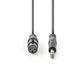 Nedis Balanced XLR Audio Cable XLR 3-Pin Female to 6.35mm Male 1.5m Grey - COTH15110GY15