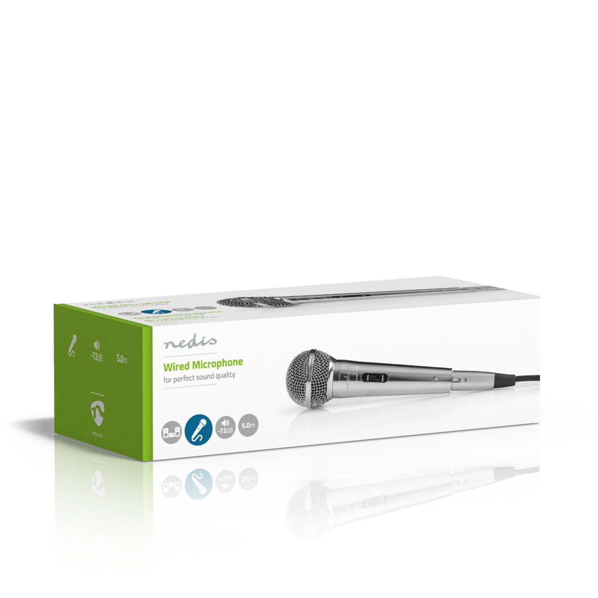 Nedis Wired Microphone -72dB +/-3dB Sensitivity 60 Hz to 14 kHz 5.0 m MPWD45GY